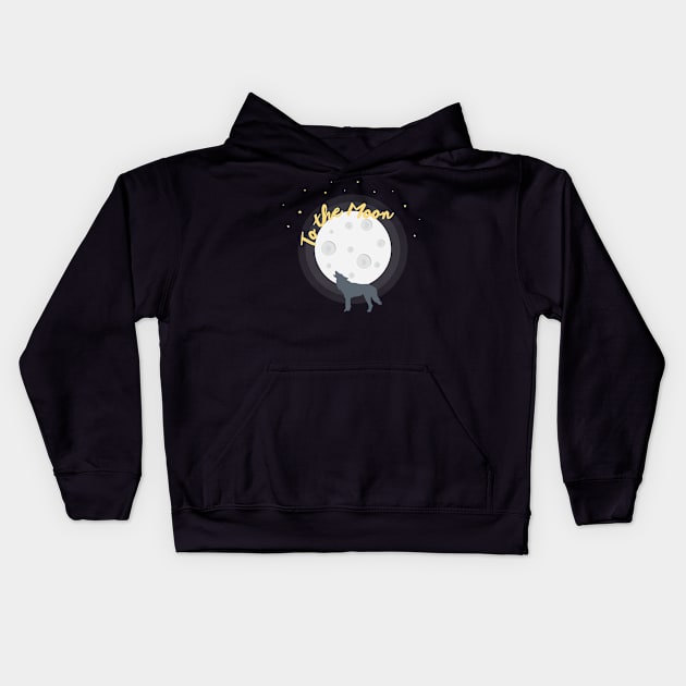 To the Moon (cryptocurrency) Kids Hoodie by Claudiaco